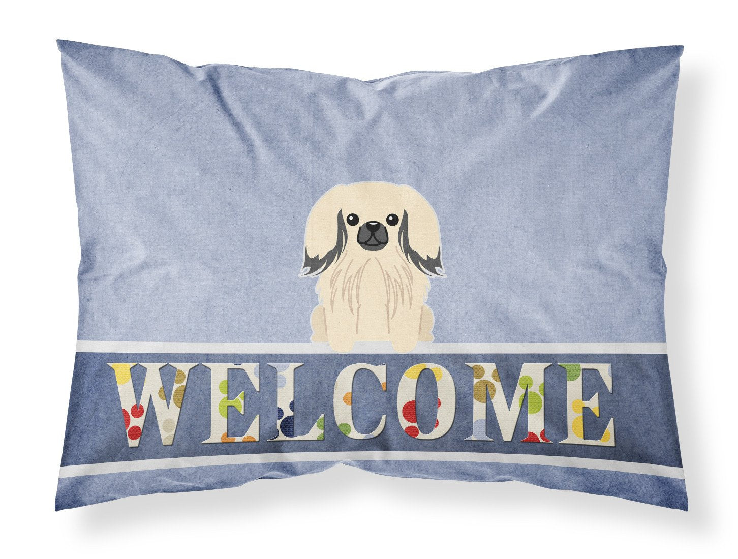 Pekingese Cream Welcome Standard Pillowcase Lightweight Super Soft Easy Care Decorative Artwork Pillowcase, Standard