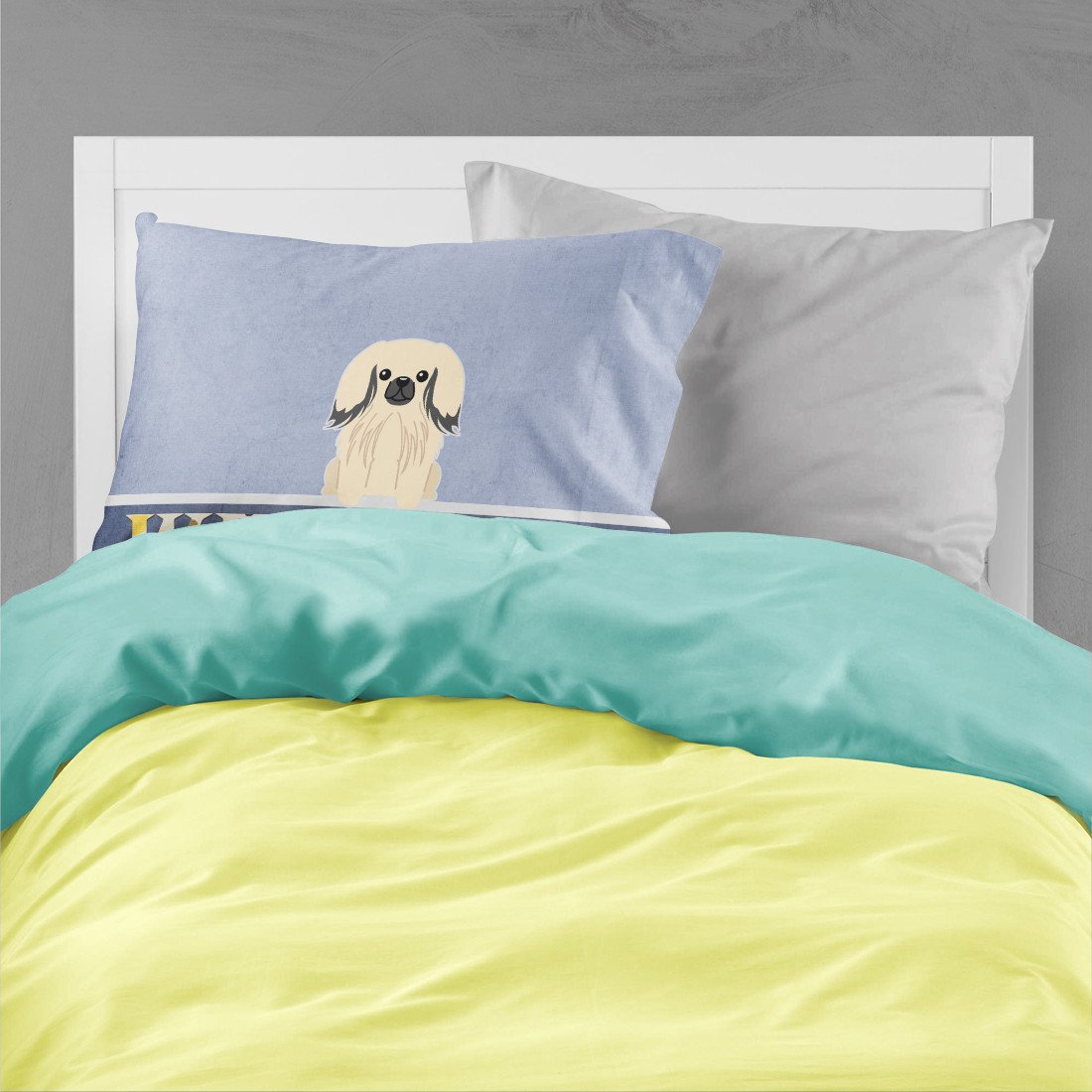 Pekingese Cream Welcome Standard Pillowcase Lightweight Super Soft Easy Care Decorative Artwork Pillowcase, Standard