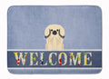 Pekingese Cream Welcome Memory Foam Kitchen Mat Machine Washable Anti-Fatigue Cushion Comfort Bath or Kitchen Rug