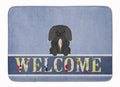 Pekingese Black Welcome Memory Foam Kitchen Mat Machine Washable Anti-Fatigue Cushion Comfort Bath or Kitchen Rug