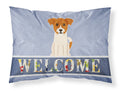 Jack Russell Terrier Welcome Standard Pillowcase Lightweight Super Soft Easy Care Decorative Artwork Pillowcase, Standard