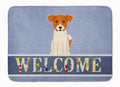Jack Russell Terrier Welcome Memory Foam Kitchen Mat Machine Washable Anti-Fatigue Cushion Comfort Bath or Kitchen Rug
