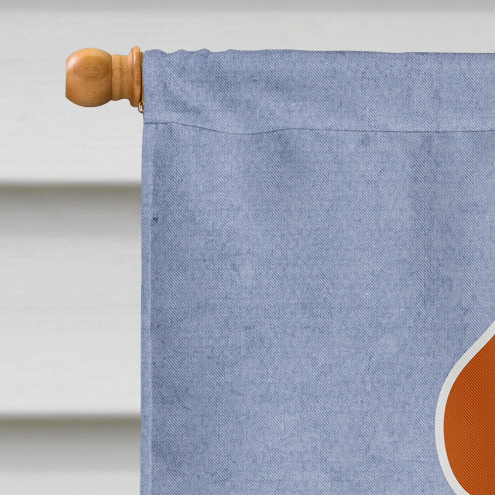 English Foxhound Welcome House Flag 28x40 Porch Sleeve Pole Decorative Outside Yard Banner Artwork Wall Hanging, Polyester