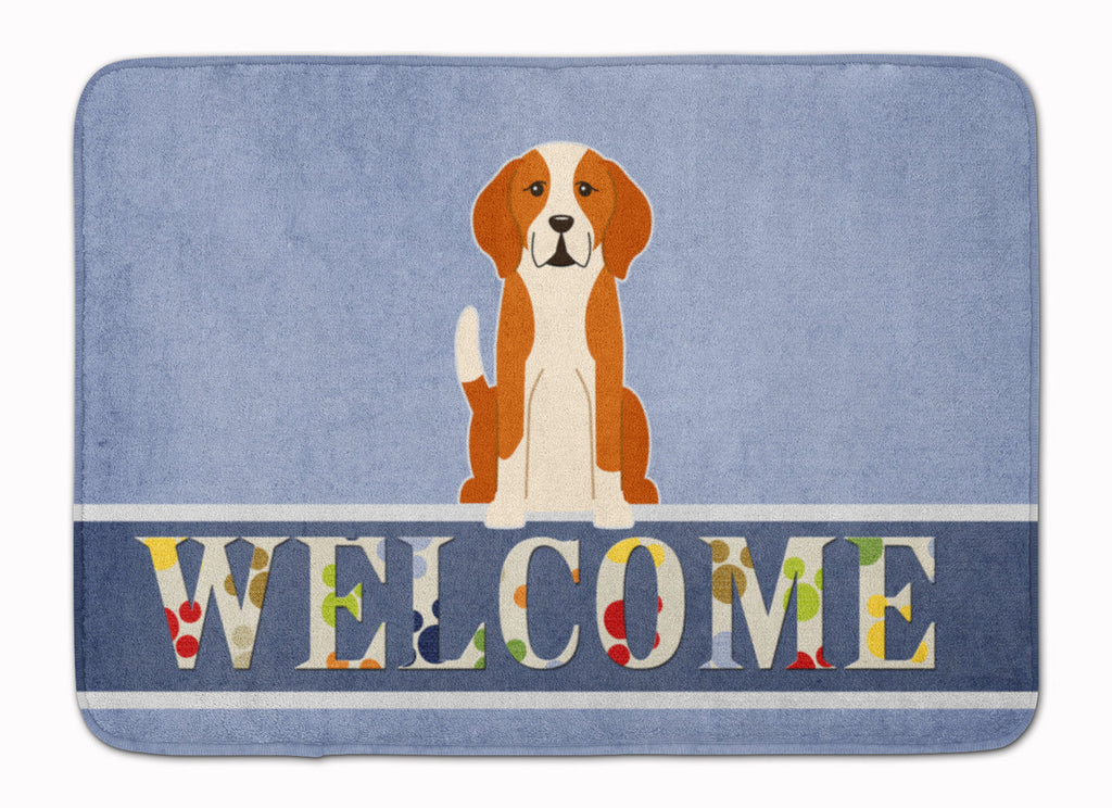 English Foxhound Welcome Memory Foam Kitchen Mat Machine Washable Anti-Fatigue Cushion Comfort Bath or Kitchen Rug