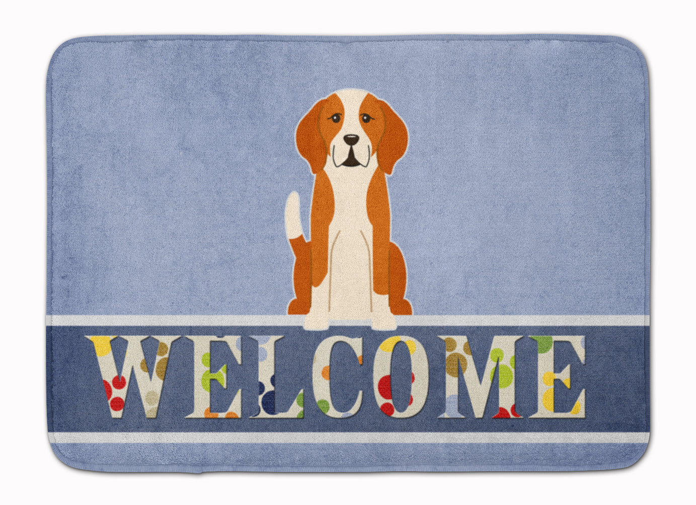 English Foxhound Welcome Memory Foam Kitchen Mat Machine Washable Anti-Fatigue Cushion Comfort Bath or Kitchen Rug