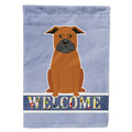 Chinese Chongqing Dog Welcome House Flag 28x40 Porch Sleeve Pole Decorative Outside Yard Banner Artwork Wall Hanging, Polyester