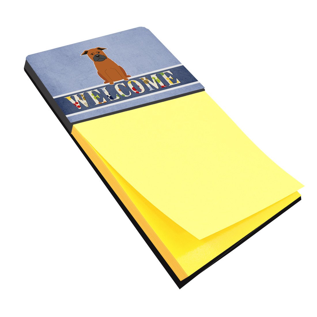 Chinese Chongqing Dog Welcome Watercolor Sticky Note Holder Refillable Dispenser Desk Accessory 3x3 Pad Gift