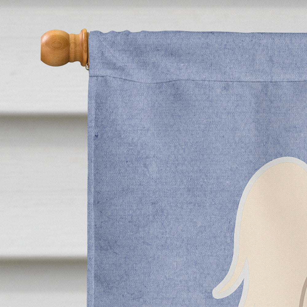 Chinese Crested Cream Welcome House Flag 28x40 Porch Sleeve Pole Decorative Outside Yard Banner Artwork Wall Hanging, Polyester