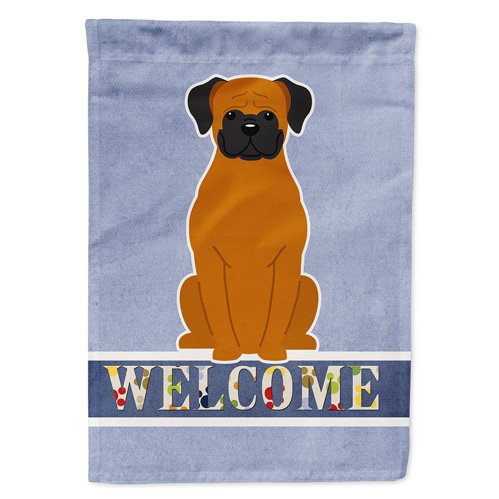 Fawn Boxer Welcome House Flag 28x40 Porch Sleeve Pole Decorative Outside Yard Banner Artwork Wall Hanging, Polyester