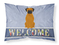 Fawn Boxer Welcome Standard Pillowcase Lightweight Super Soft Easy Care Decorative Artwork Pillowcase, Standard