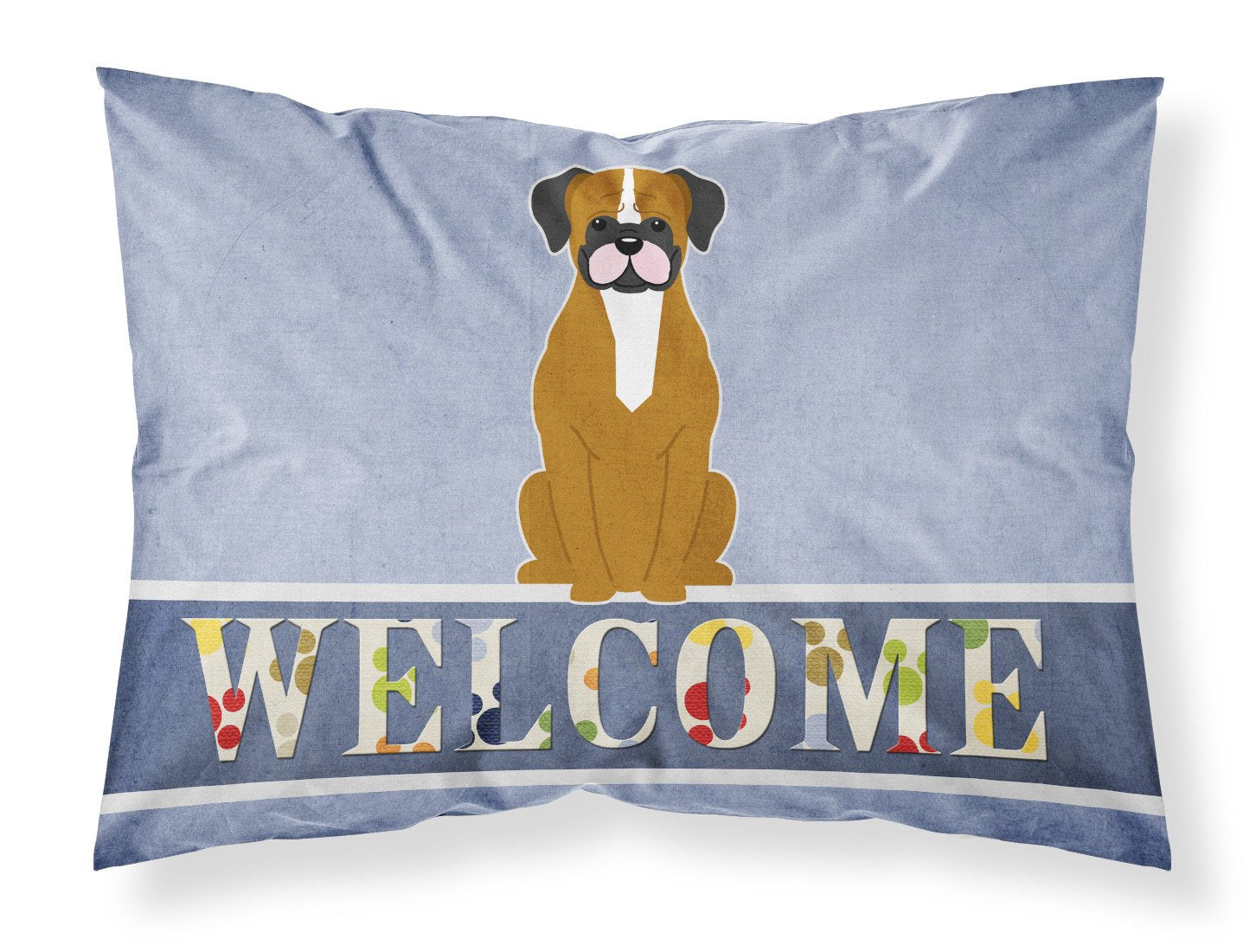 Flashy Fawn Boxer Welcome Standard Pillowcase Lightweight Super Soft Easy Care Decorative Artwork Pillowcase, Standard