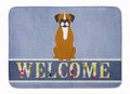 Flashy Fawn Boxer Welcome Memory Foam Kitchen Mat Machine Washable Anti-Fatigue Cushion Comfort Bath or Kitchen Rug