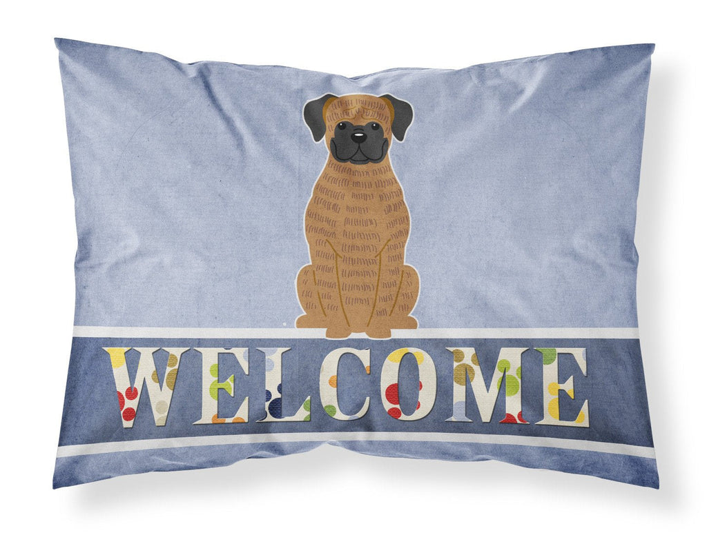 Brindle Boxer Welcome Standard Pillowcase Lightweight Super Soft Easy Care Decorative Artwork Pillowcase, Standard