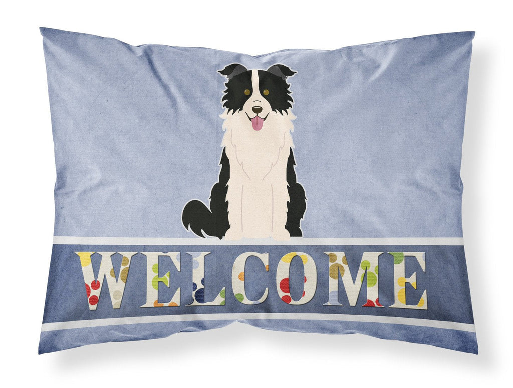 Border Collie Black White Welcome Standard Pillowcase Lightweight Super Soft Easy Care Decorative Artwork Pillowcase, Standard