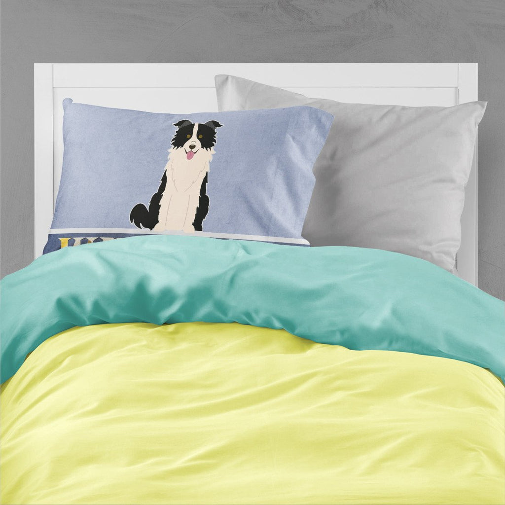 Border Collie Black White Welcome Standard Pillowcase Lightweight Super Soft Easy Care Decorative Artwork Pillowcase, Standard