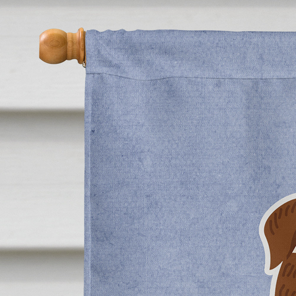 English Bulldog Brindle White Welcome House Flag 28x40 Porch Sleeve Pole Decorative Outside Yard Banner Artwork Wall Hanging, Polyester