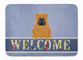 English Bulldog Red Welcome Memory Foam Kitchen Mat Machine Washable Anti-Fatigue Cushion Comfort Bath or Kitchen Rug