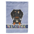 Wire Haired Dachshund Dapple Welcome House Flag 28x40 Porch Sleeve Pole Decorative Outside Yard Banner Artwork Wall Hanging, Polyester