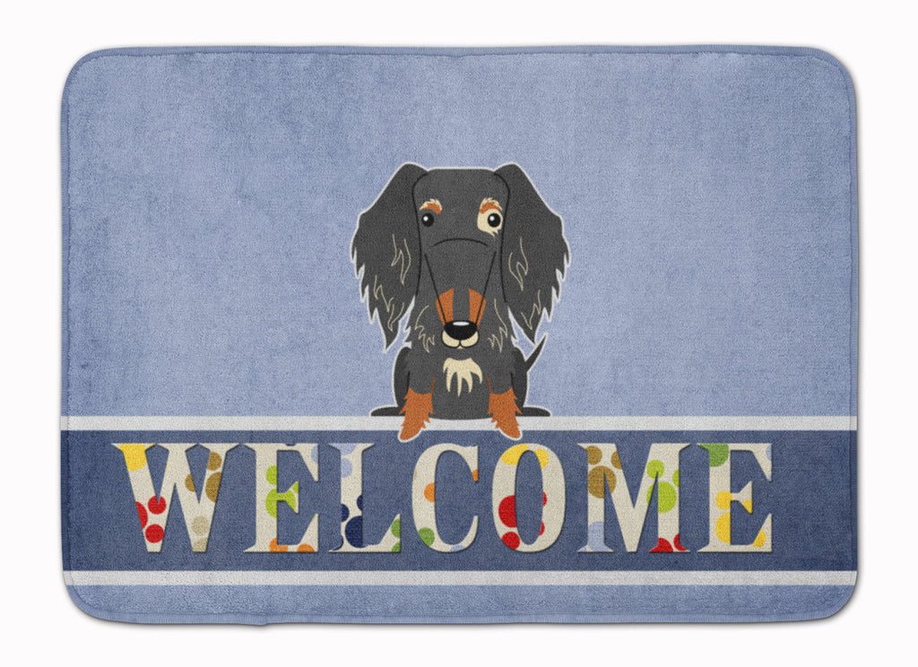 Wire Haired Dachshund Dapple Welcome Memory Foam Kitchen Mat Machine Washable Anti-Fatigue Cushion Comfort Bath or Kitchen Rug