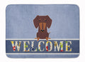 Dachshund Chocolate Welcome Memory Foam Kitchen Mat Machine Washable Anti-Fatigue Cushion Comfort Bath or Kitchen Rug