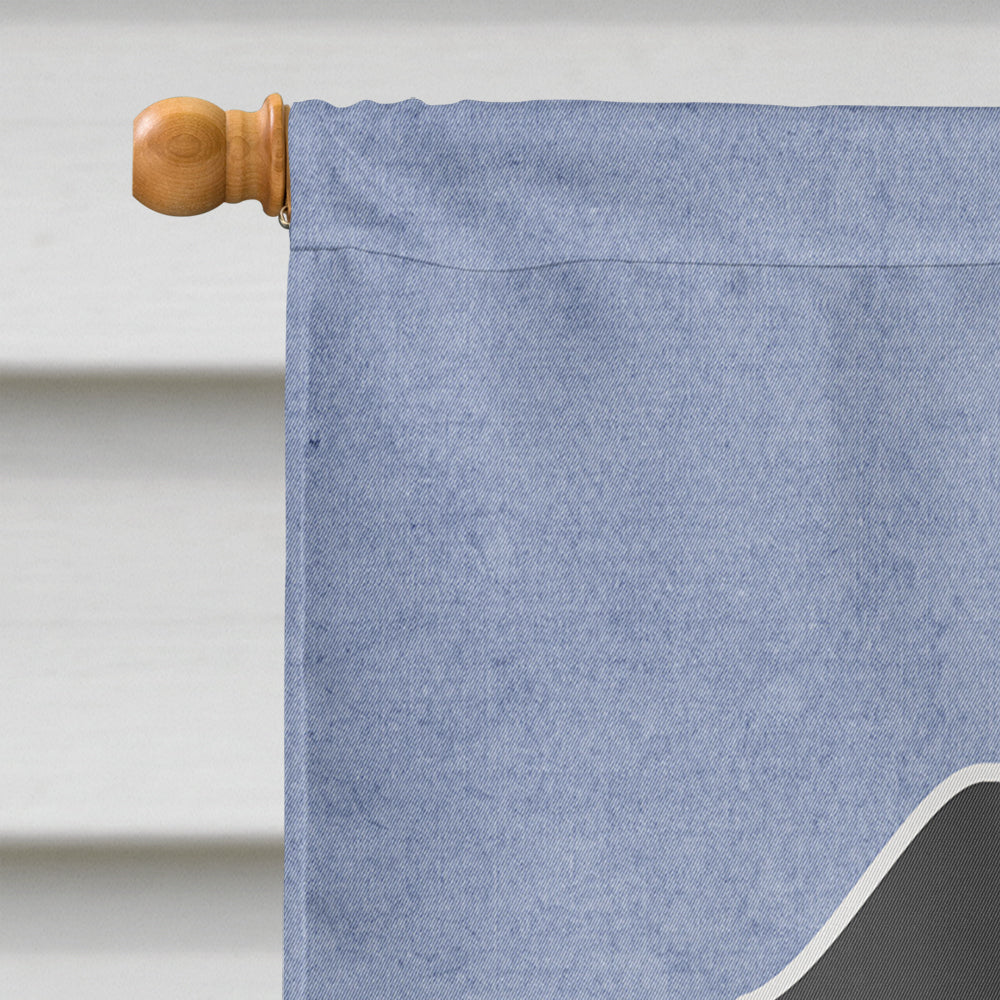 Dachshund Black Tan Welcome House Flag 28x40 Porch Sleeve Pole Decorative Outside Yard Banner Artwork Wall Hanging, Polyester
