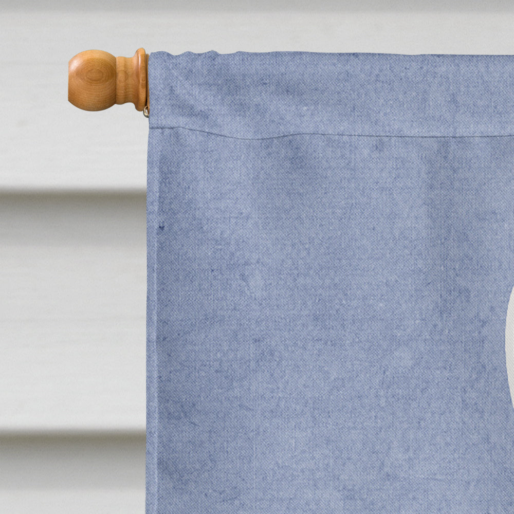 Bull Terrier Black White Welcome House Flag 28x40 Porch Sleeve Pole Decorative Outside Yard Banner Artwork Wall Hanging, Polyester