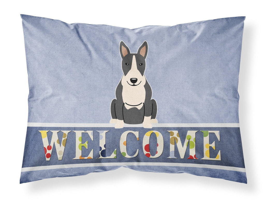 Bull Terrier Black White Welcome Standard Pillowcase Lightweight Super Soft Easy Care Decorative Artwork Pillowcase, Standard