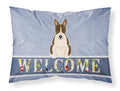 Bull Terrier Dark Brindle Welcome Standard Pillowcase Lightweight Super Soft Easy Care Decorative Artwork Pillowcase, Standard