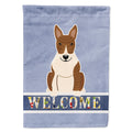 Bull Terrier Brindle Welcome House Flag 28x40 Porch Sleeve Pole Decorative Outside Yard Banner Artwork Wall Hanging, Polyester