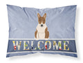 Bull Terrier Brindle Welcome Standard Pillowcase Lightweight Super Soft Easy Care Decorative Artwork Pillowcase, Standard
