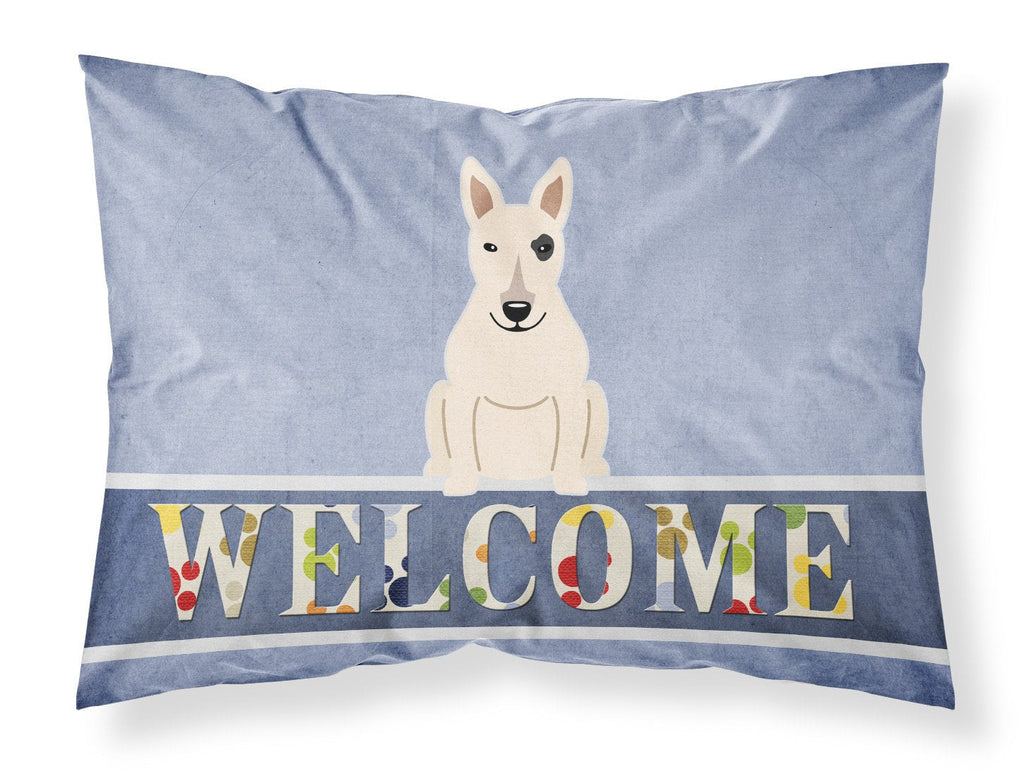 Bull Terrier White Welcome Standard Pillowcase Lightweight Super Soft Easy Care Decorative Artwork Pillowcase, Standard