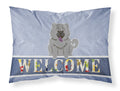 Chow Chow Blue Welcome Standard Pillowcase Lightweight Super Soft Easy Care Decorative Artwork Pillowcase, Standard