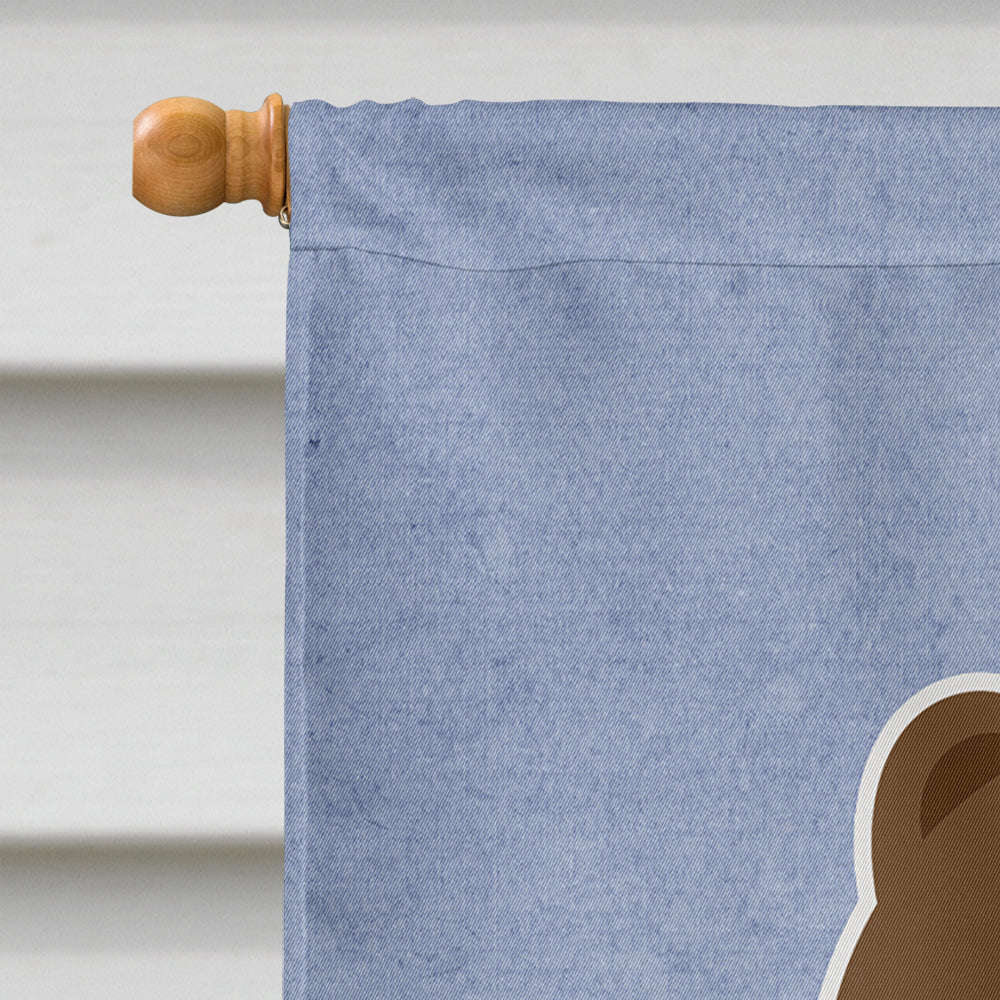 Chow Chow Chocolate Welcome House Flag 28x40 Porch Sleeve Pole Decorative Outside Yard Banner Artwork Wall Hanging, Polyester