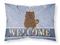 Chow Chow Chocolate Welcome Standard Pillowcase Lightweight Super Soft Easy Care Decorative Artwork Pillowcase, Standard