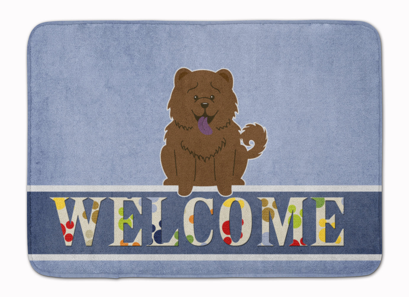 Chow Chow Chocolate Welcome Memory Foam Kitchen Mat Machine Washable Anti-Fatigue Cushion Comfort Bath or Kitchen Rug