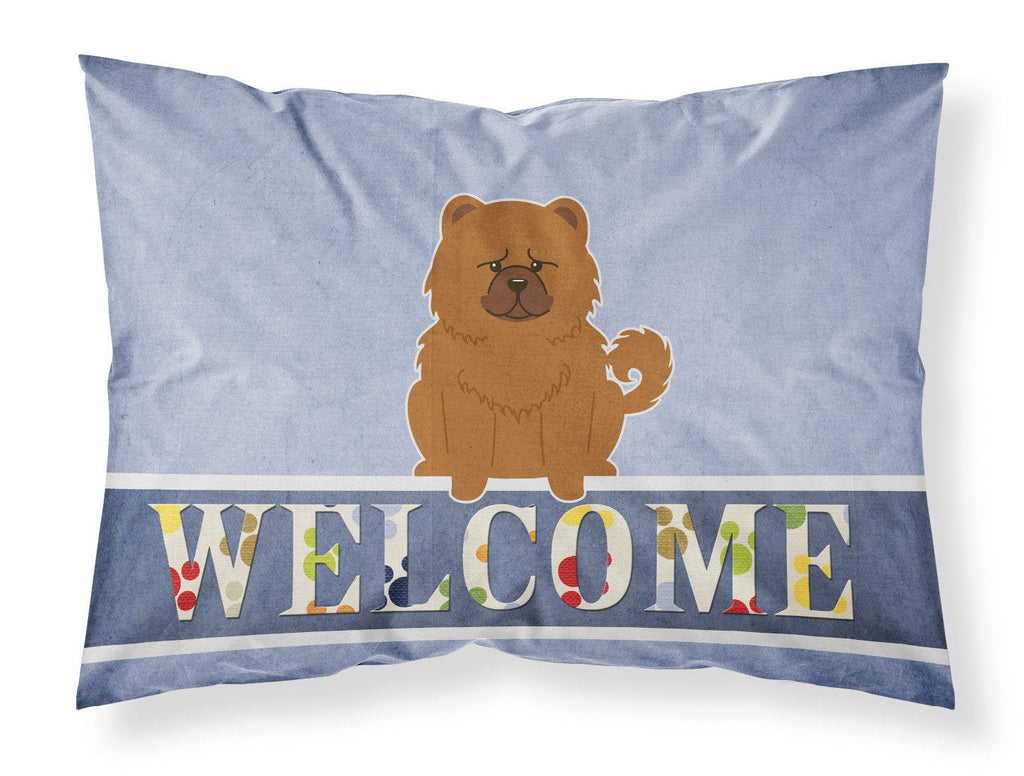Chow Chow Red Welcome Standard Pillowcase Lightweight Super Soft Easy Care Decorative Artwork Pillowcase, Standard