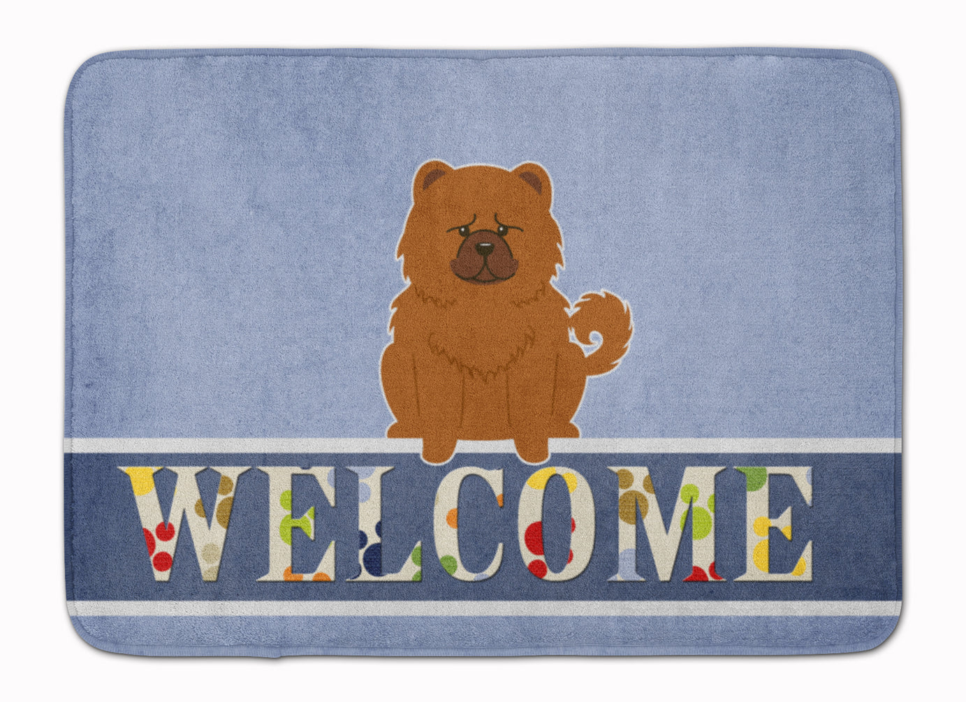 Chow Chow Red Welcome Memory Foam Kitchen Mat Machine Washable Anti-Fatigue Cushion Comfort Bath or Kitchen Rug