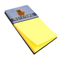 Chow Chow Red Welcome Watercolor Sticky Note Holder Refillable Dispenser Desk Accessory 3x3 Pad Gift