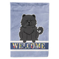 Chow Chow Black Welcome House Flag 28x40 Porch Sleeve Pole Decorative Outside Yard Banner Artwork Wall Hanging, Polyester