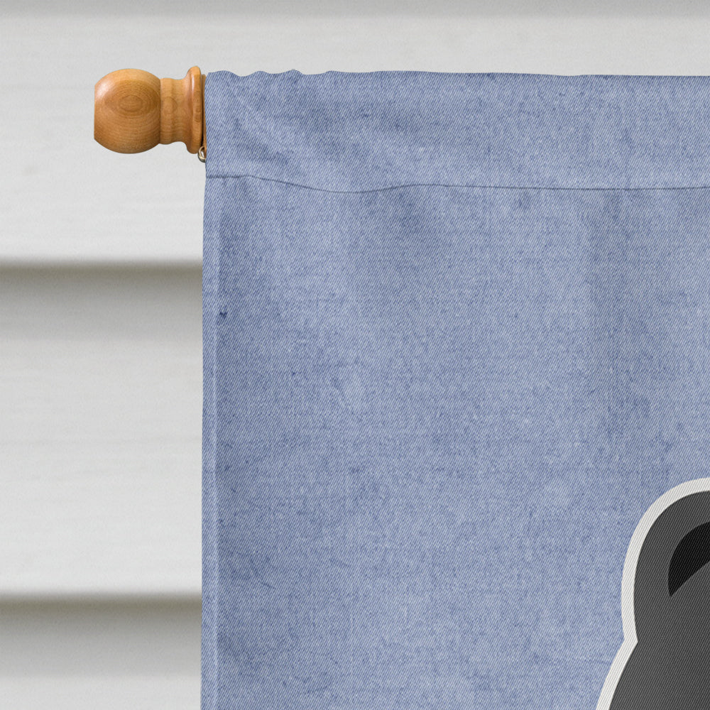 Chow Chow Black Welcome House Flag 28x40 Porch Sleeve Pole Decorative Outside Yard Banner Artwork Wall Hanging, Polyester
