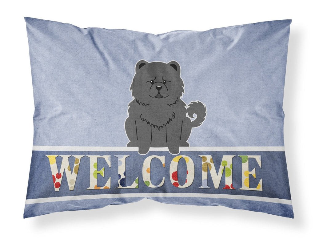 Chow Chow Black Welcome Standard Pillowcase Lightweight Super Soft Easy Care Decorative Artwork Pillowcase, Standard