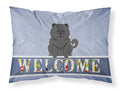 Chow Chow Black Welcome Standard Pillowcase Lightweight Super Soft Easy Care Decorative Artwork Pillowcase, Standard