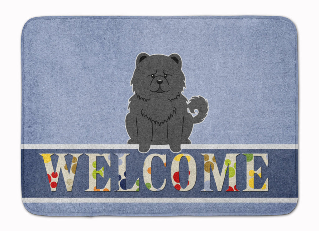 Chow Chow Black Welcome Memory Foam Kitchen Mat Machine Washable Anti-Fatigue Cushion Comfort Bath or Kitchen Rug