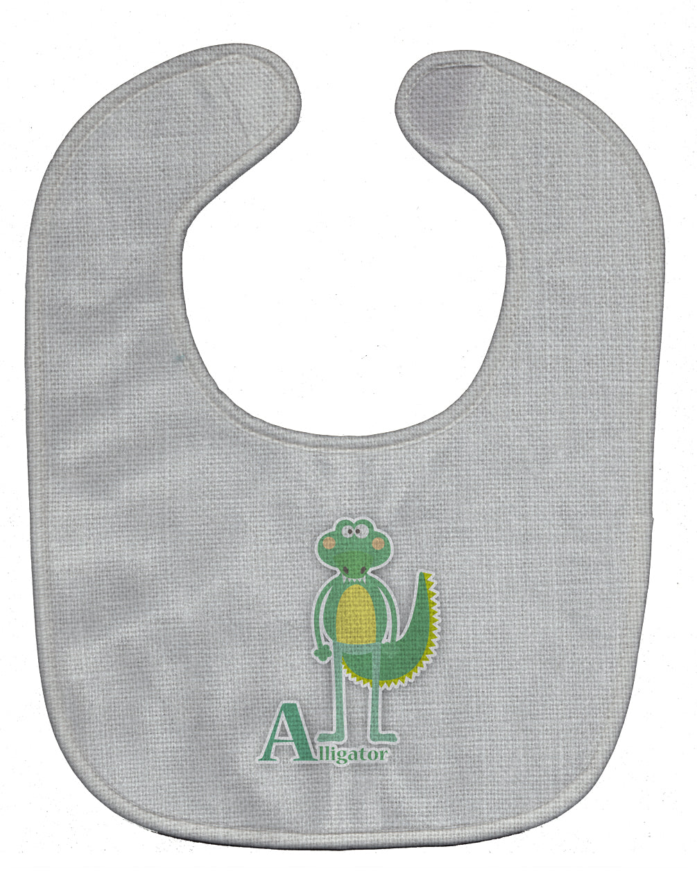 Alphabet A for Alligator Baby Bib Easy-Clean Baby Bib Baby Feeding Accessory Baby Mealtime Essential, 10 x 13, Multicolor