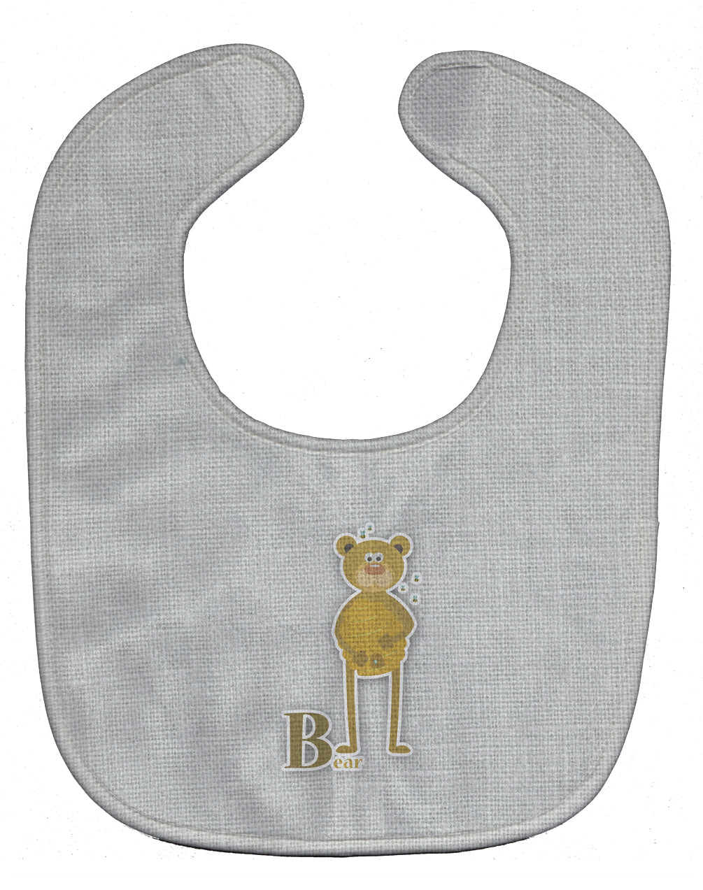 Alphabet B for Bear Baby Bib Easy-Clean Baby Bib Baby Feeding Accessory Baby Mealtime Essential, 10 x 13, Multicolor