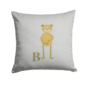 Alphabet B for Bear Decorative Throw Pillow 14x14 Indoor Outdoor Accent Cushion, Fabric Cover with Insert for Sofa, Bed, Porch & Living Room