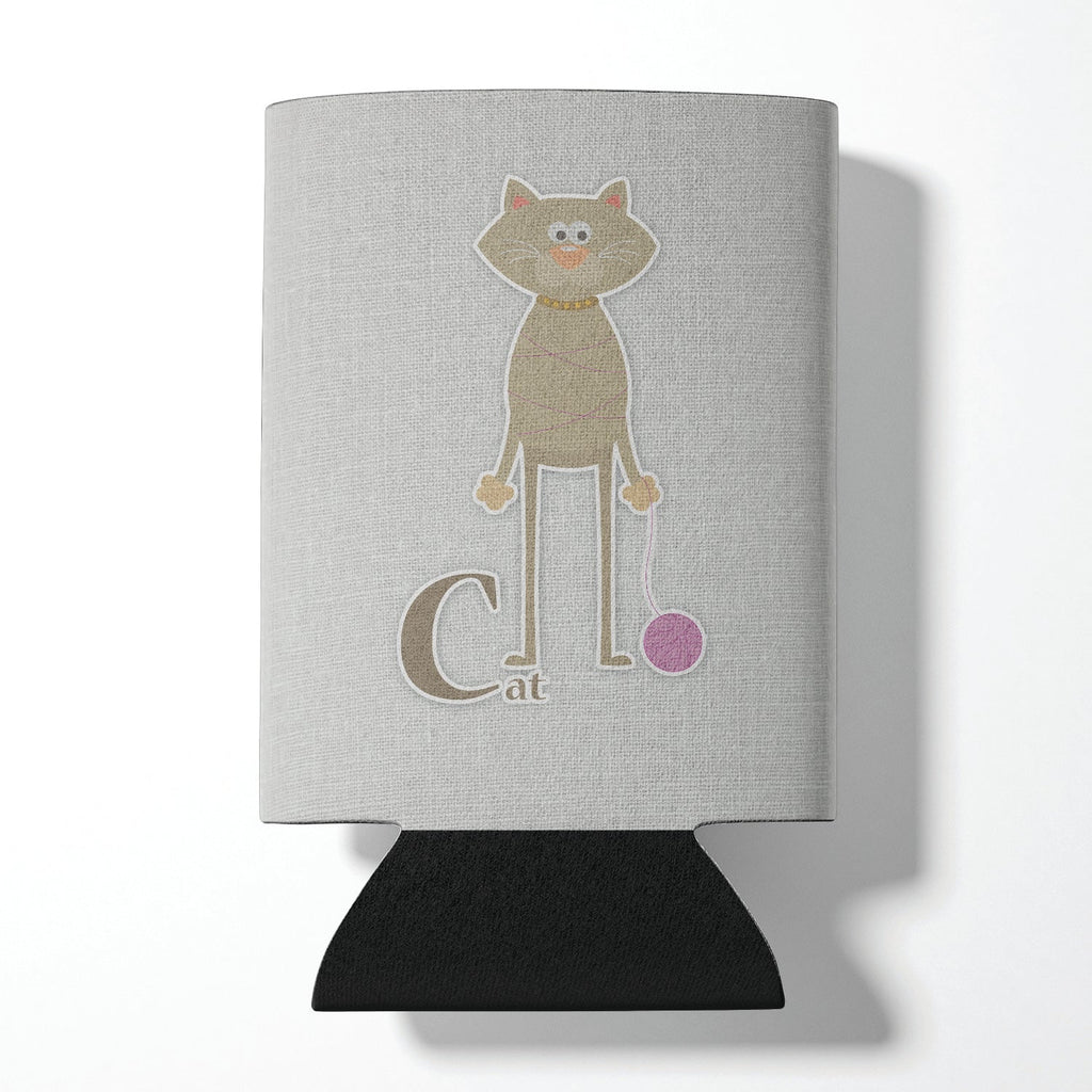 Alphabet C for Cat Can or Bottle Hugger Cooler Sleeve for Standard 12 oz Cans, Insulated Foam Beer & Soda Can Hugger Reusable