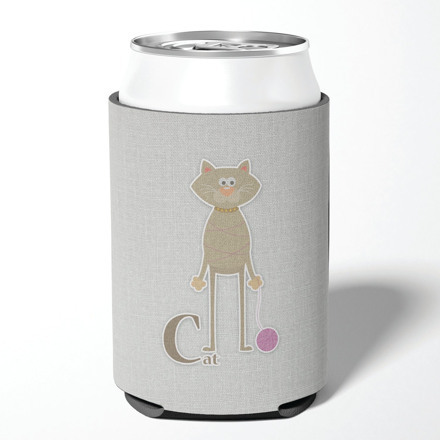 Alphabet C for Cat Can or Bottle Hugger Cooler Sleeve for Standard 12 oz Cans, Insulated Foam Beer & Soda Can Hugger Reusable