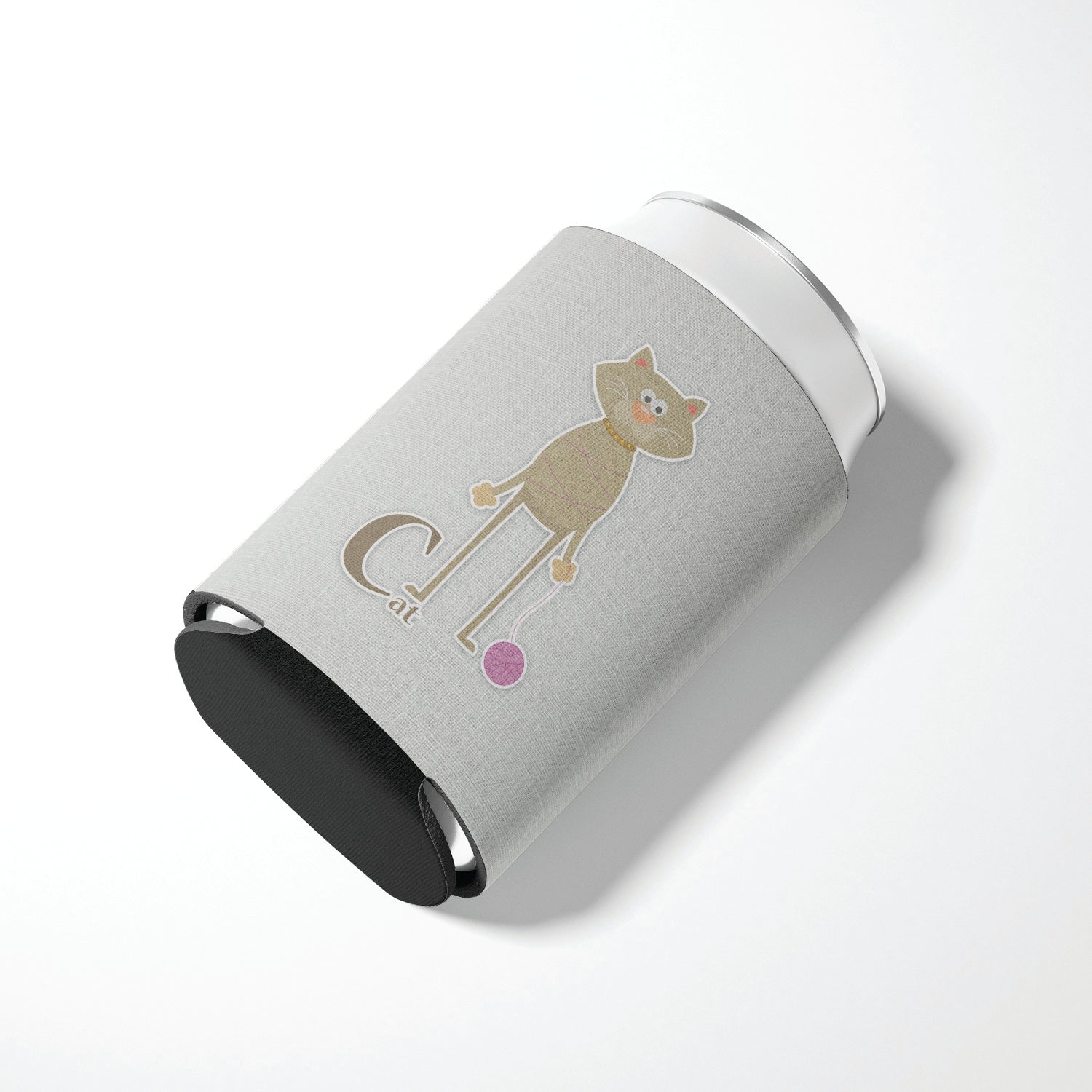 Alphabet C for Cat Can or Bottle Hugger Cooler Sleeve for Standard 12 oz Cans, Insulated Foam Beer & Soda Can Hugger Reusable