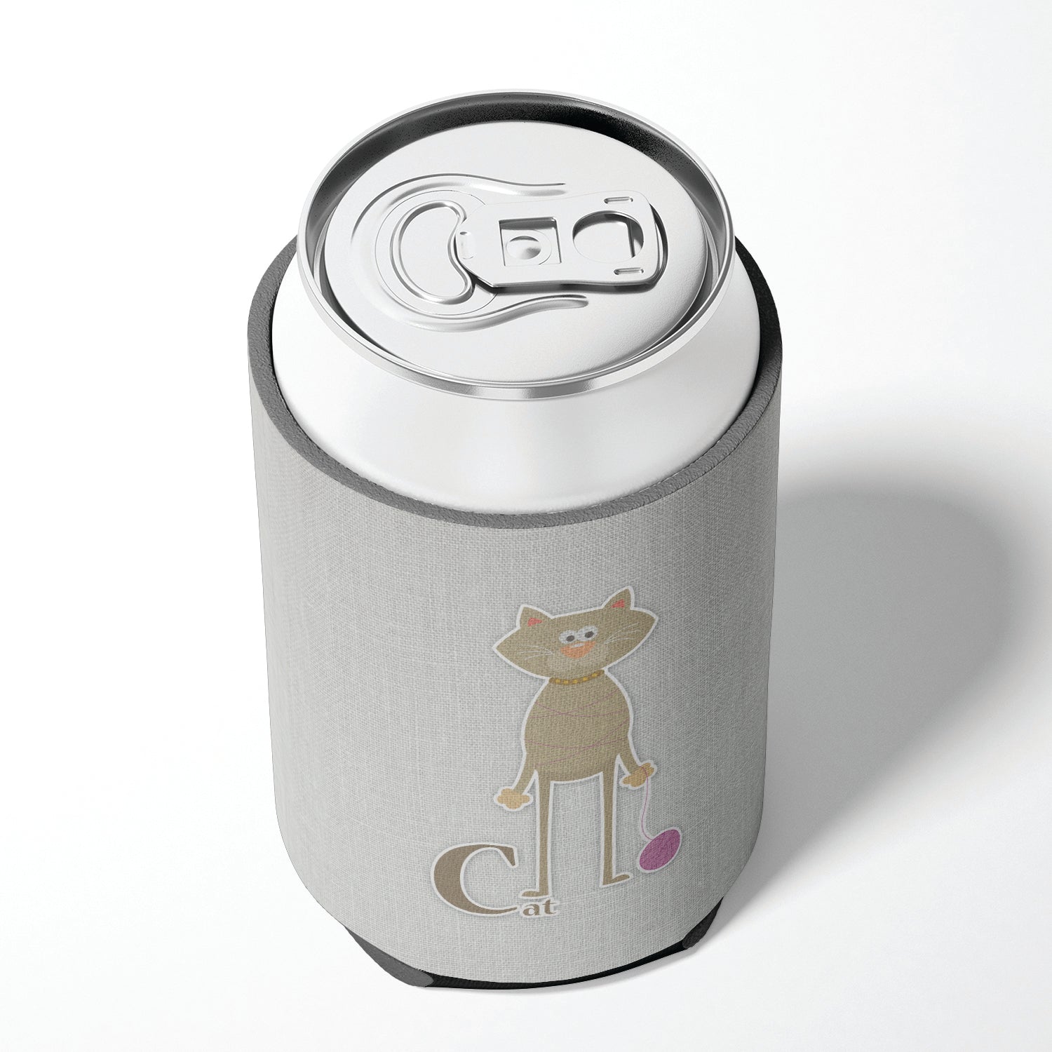 Alphabet C for Cat Can or Bottle Hugger Cooler Sleeve for Standard 12 oz Cans, Insulated Foam Beer & Soda Can Hugger Reusable